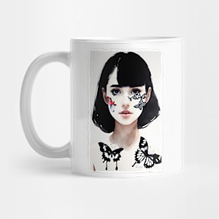 Girl with butterflies #02 Mug